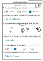 Vorschau - Arbeitsblätter - Hörverstehen Zuhören und Malen Hörübung Weihnachten Grundschule, DaZ, DaF, - Seite 3