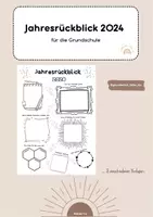 Vorschau - Arbeitsblätter - Jahresrückblick 2024 - Das vergangene Jahr reflektieren - Deckblatt
