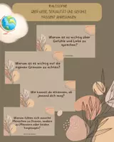 Vorschau - Präsentationen/Tafelbilder - Philosophieren über Liebe, Sexualität und Gefühle - Deckblatt