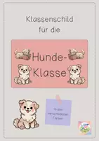 Vorschau - Poster - Klassenschild für deine Hunde-Klasse - Deckblatt