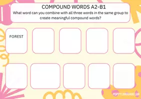 Vista previa - Juegos / Gamificación - Find the Common Word - ESL Game with Compound Words - página 2