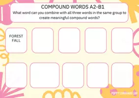 Vista previa - Juegos / Gamificación - Find the Common Word - ESL Game with Compound Words - página 3