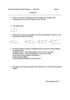 Vorschau - Test - Klassenarbeit zu linearen Gleichungssystemen (Version A und B) - Seite 1