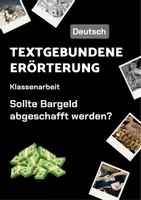 Vorschau - Arbeitsblätter - Textgebundene Erörterung - „Sollte Bargeld abgeschafft werden?“ - Klassenarbeit mit EWH! - Deckblatt