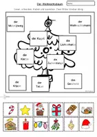 Vorschau - Arbeitsblätter - Wörter Lesen lernen Weihnachten Klasse 1, DaZ, DaF, Förderschule Erstleser - Seite 2