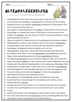 Vorschau - Fördermaterial/Inklusion - Text der Woche: Altenpflegehelfer - Seite 1