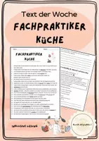 Vorschau - Fördermaterial/Inklusion - Text der Woche: Fachpraktiker Küche/ Beikoch - Deckblatt