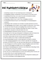 Vorschau - Fördermaterial/Inklusion - Text der Woche: Kinderpflegerin - Seite 1