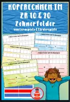 Vorschau - Stationenlernen - Kopfrechnen im ZR 10 und 20 - Zehnerfelder - Deckblatt