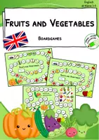 Vorschau - Stationenlernen - FRUITS and VEGETABLES - Spiele für den Englischunterricht - Deckblatt
