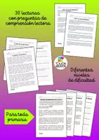 Vista previa - Hojas de trabajo - 30 lecturas de comprensión lectora - Portada