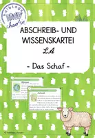 Vorschau - Arbeitsblätter - Das Schaf - Abschreibkartei zum Üben der Schreibschrift (LA) - 3fach differenziert - Seite 1