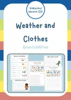 Vorschau - Arbeitsblätter - Weather and Clothes - Arbeitsblätter - Deckblatt
