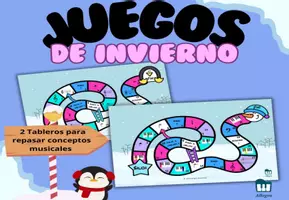 Vista previa - Juegos / Gamificación - Juegos de invierno - Repasa las notas y signos musicales - página 1