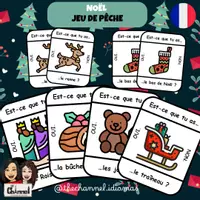 Vista previa - Juegos / Gamificación - VOCABULAIRE DE NOËL - Jeu de pêche (Paires) - Portada
