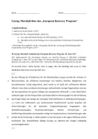 Vorschau - Klassenarbeiten - Klausur Q2 GK Ost-West-Konflikt & Marshall-Plan inkl. EWH - Deckblatt