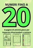 anteprima - Esercizi - GIOCHI MATEMATICI CON I NUMERI ENTRO IL 20 - Pagina di copertina