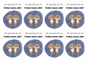 Vorschau - Anderer Materialtyp - Neujahr-Grußkarte für deine Otterklasse (Silvester) - Seite 3