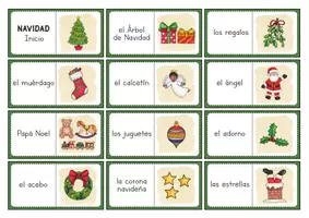 Vista previa - Juegos / Gamificación - Navidad - juego de dominó para primaria y clases de ELE - página 1