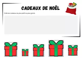 Aperçu - Apprentissages en autonomie - Plus petit au plus grand NOËL - Page 1