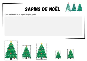 Aperçu - Apprentissages en autonomie - Plus petit au plus grand NOËL - Page 2