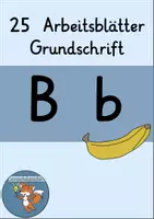 Vorschau - Arbeitsblätter - Arbeitsblätter B, b Grundschrift Wochenplan Buchstabeneinführung - Deckblatt