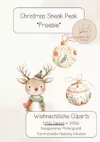 Vorschau - selbst erstellte Cliparts/Grafiken - Clipart Weihnachten *Freebie* - Deckblatt