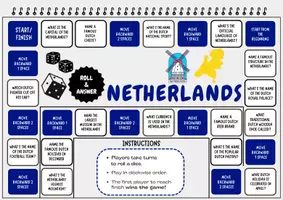Vorschau - Spiele - Netherlands Conversation Board Game English Games 6. bis 7.Klasse - Seite 1