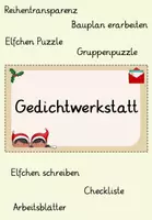 Vorschau - Unterrichtsreihen - Gedichtwerkstatt Weihnachts-/Winter Elfchen - Deckblatt
