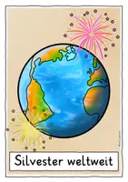 Vorschau - Poster - Silvester in anderen Ländern – Tafelmaterial Grundschule - Seite 2