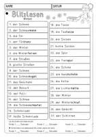 Vorschau - Arbeitsblätter - Blitzlesen Winter (dreifach differenziert, Lesen und Zeit stoppen) - Seite 1