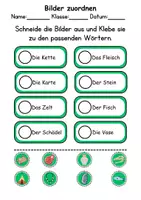 Vorschau - Arbeitsblätter - Ausschneiden und kleben Steinzeit - Wortschatz basteln Feinmotorik (Grundschule) - Seite 2