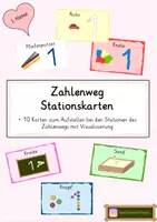 Vorschau - Stationenlernen - Zahlenweg Stationskarten - Deckblatt