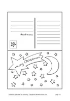 Vorschau - Arbeitsblätter - Merry Christmas: Postcards for colouring (Englisch) - Seite 1
