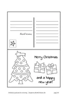 Vorschau - Arbeitsblätter - Merry Christmas: Postcards for colouring (Englisch) - Seite 2