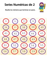 Vista previa - Hojas de trabajo - Matemáticas Series de números contando de 2 hasta 10. - página 2