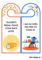 Vista previa - Para docentes: organización, planificación y formación - Printable Teacher Door Hangers – Add Personality to Your Classroom - página 3