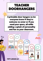 Vorschau - Anderer Materialtyp - Printable Teacher Door Hangers – Add Personality to Your Classroom - Deckblatt