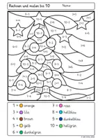 Vorschau - Arbeitsblätter - 🎄 2 Rechenmalblätter Weihnachten: Addition und Subtraktion ZR 10 - Seite 3