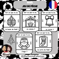 Vista previa - Juegos / Gamificación - NOËL - Jeu de pêche (Noir et blanc) - Portada