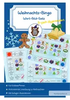 Vorschau - Spiele - Weihnachts-Bingo: Lesespiel für die Unterstufe - Deckblatt