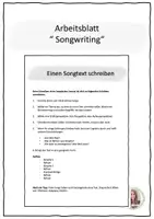 Vorschau - Arbeitsblätter - Musik - "Songtext schreiben" (Kl. 6-8) - Deckblatt
