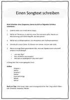 Vorschau - Arbeitsblätter - Musik - "Songtext schreiben" (Kl. 6-8) - Seite 1