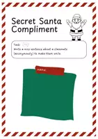 Vorschau - Arbeitsblätter - Secret Santa Compliment - Deckblatt