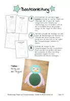 Vorschau - Arbeitsblätter - Bastelanleitung Pinguin: Mit Transparentpapier basteln | Fensterbild basteln im Winter - Seite 1