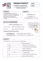 Vorschau - Arbeitsblätter - Present Perfect: Aussagen mit Wortfeld Pets & Animals - Seite 1