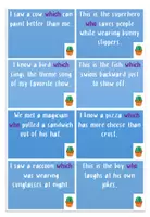 Vorschau - Spiele - Cards / Defining Relative Clauses / Simple Past + Simple Present - Seite 2