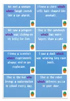 Vorschau - Spiele - Cards / Defining Relative Clauses / Simple Past + Simple Present - Seite 3