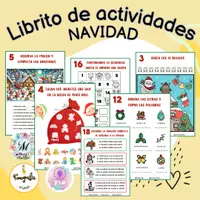 Vista previa - Hojas de trabajo - Librito de actividades de Navidad - Portada