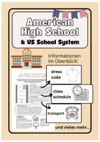 Vorschau - Arbeitsblätter - Infotext: American Highschools and the US School System - Deckblatt